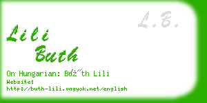 lili buth business card